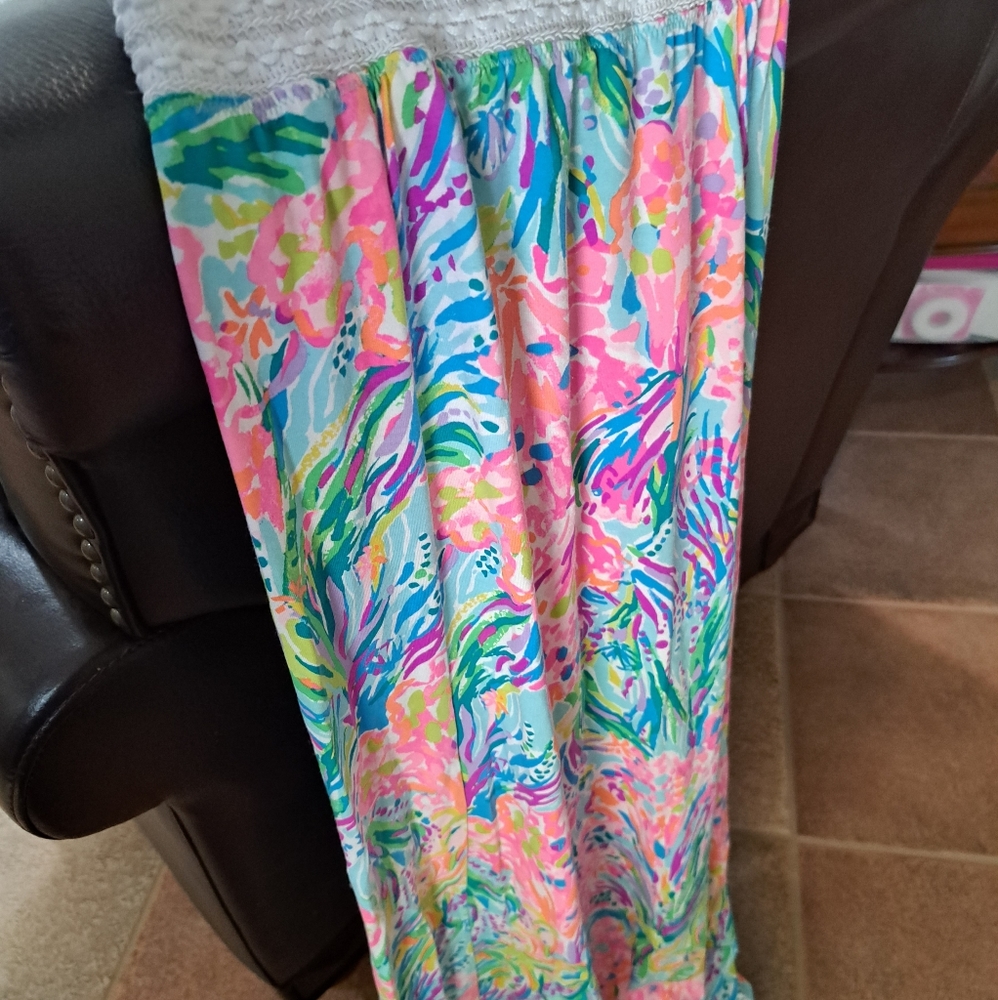 Lilly Pulitzer Long Skirt  size small 38" length including 2 1/2 elastic waist